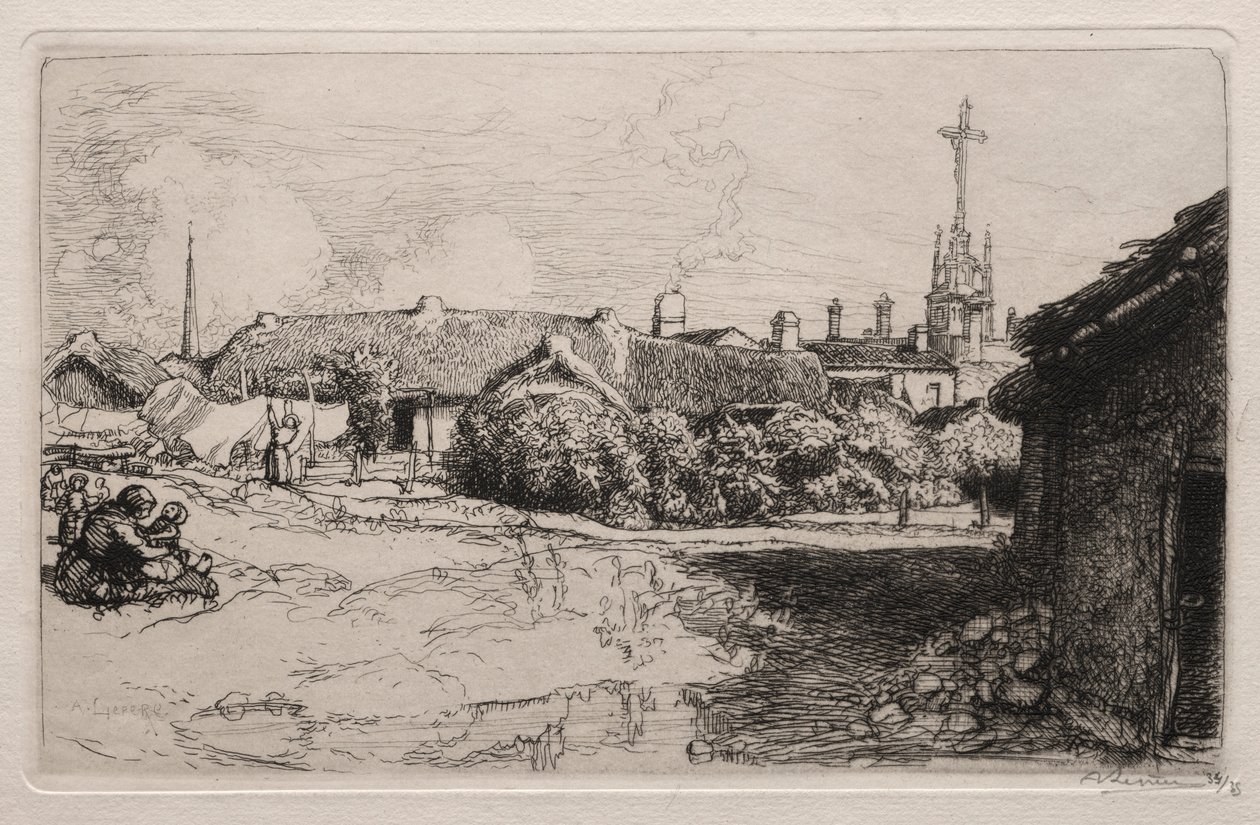 Le Calvaire, St. Jean-de-Mont, 1909 von Auguste Louis Lepère