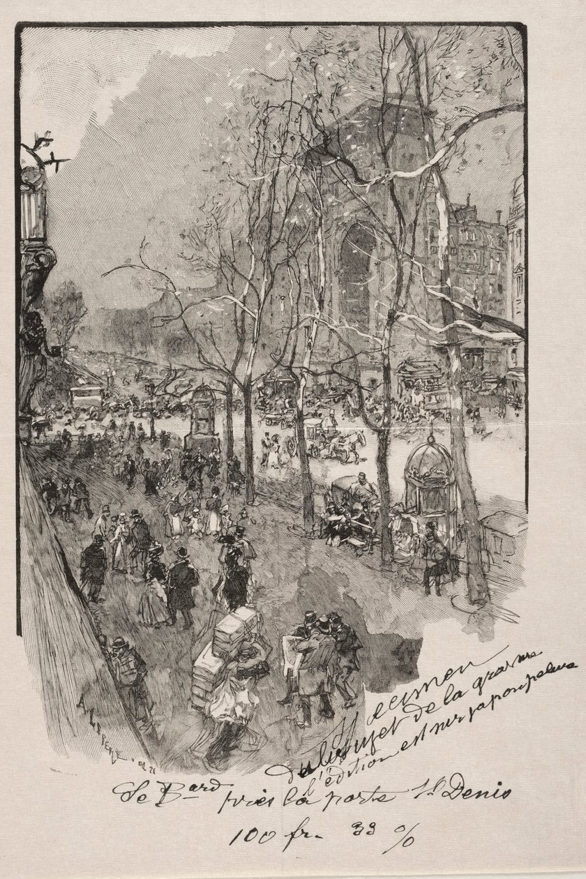 Les Boulevards, prèes de la Porte St. Denis von Auguste Louis Lepère
