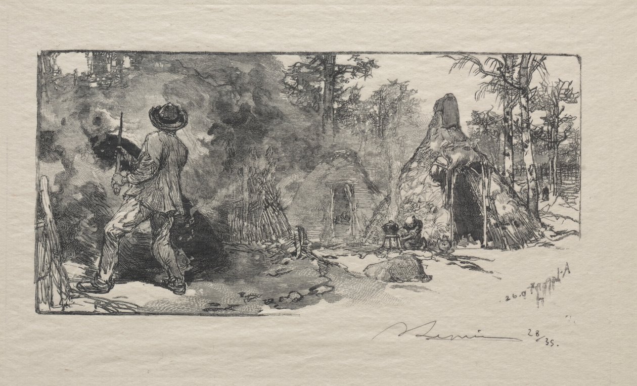 Les Charbonniere, 1887 von Auguste Louis Lepère