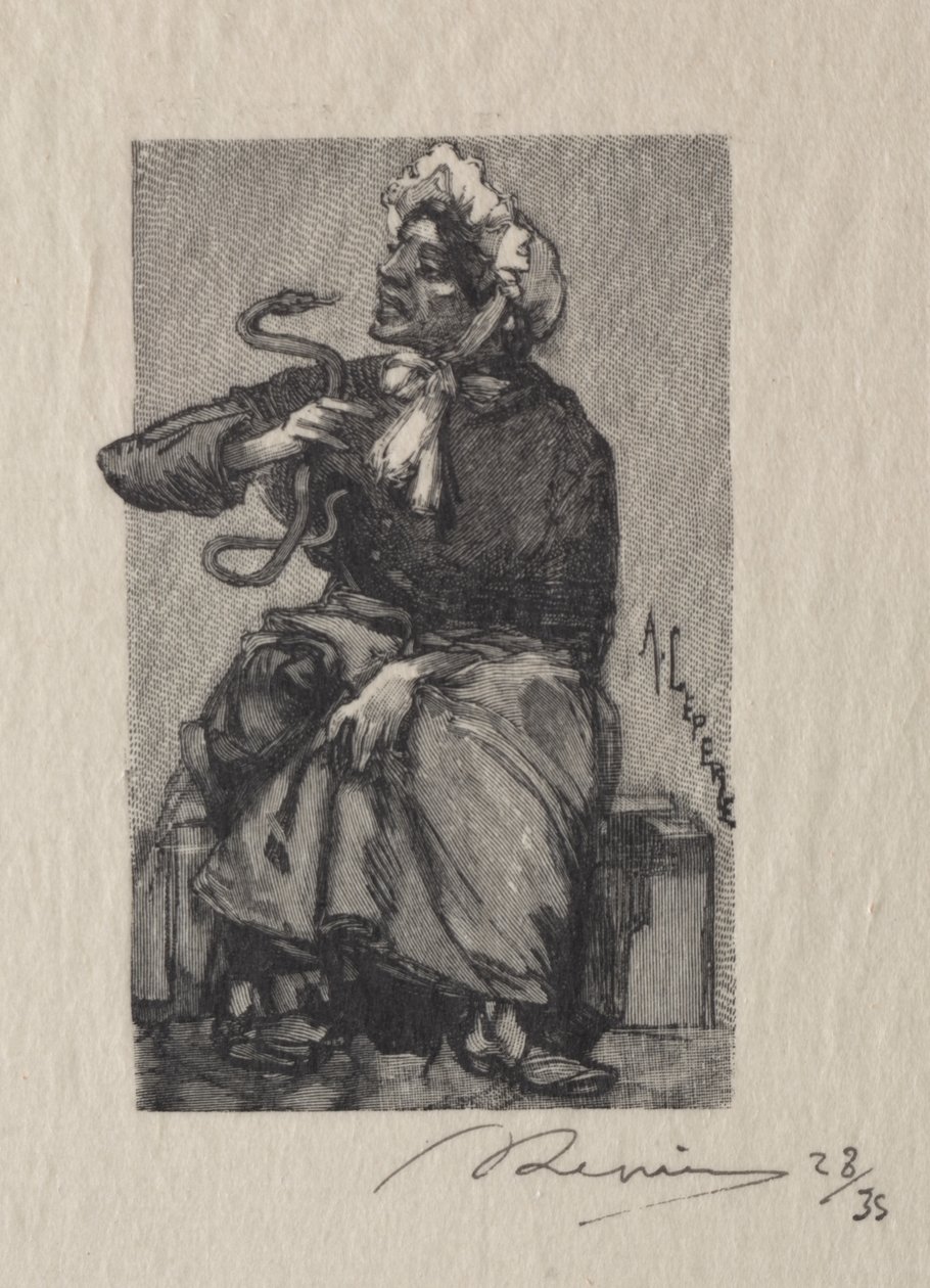 Schlangenverkäuferin von Auguste Louis Lepère