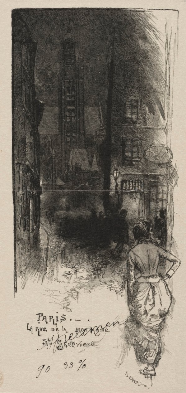 Rue de la Montagne, St. Geneviève von Auguste Louis Lepère