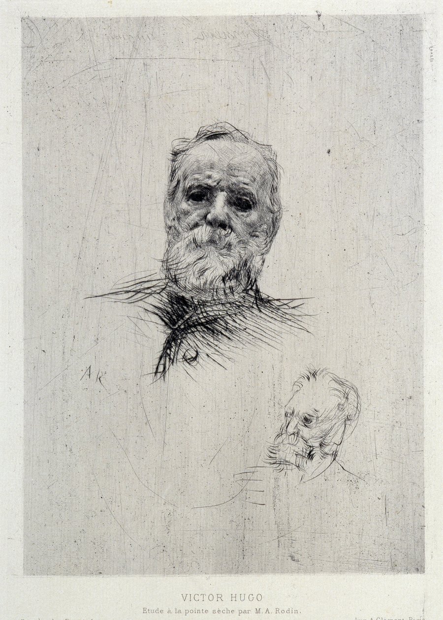 Porträt von Victor Hugo (1802-1885), Illustration aus The Gazettes de beaux Arts von Auguste Rodin