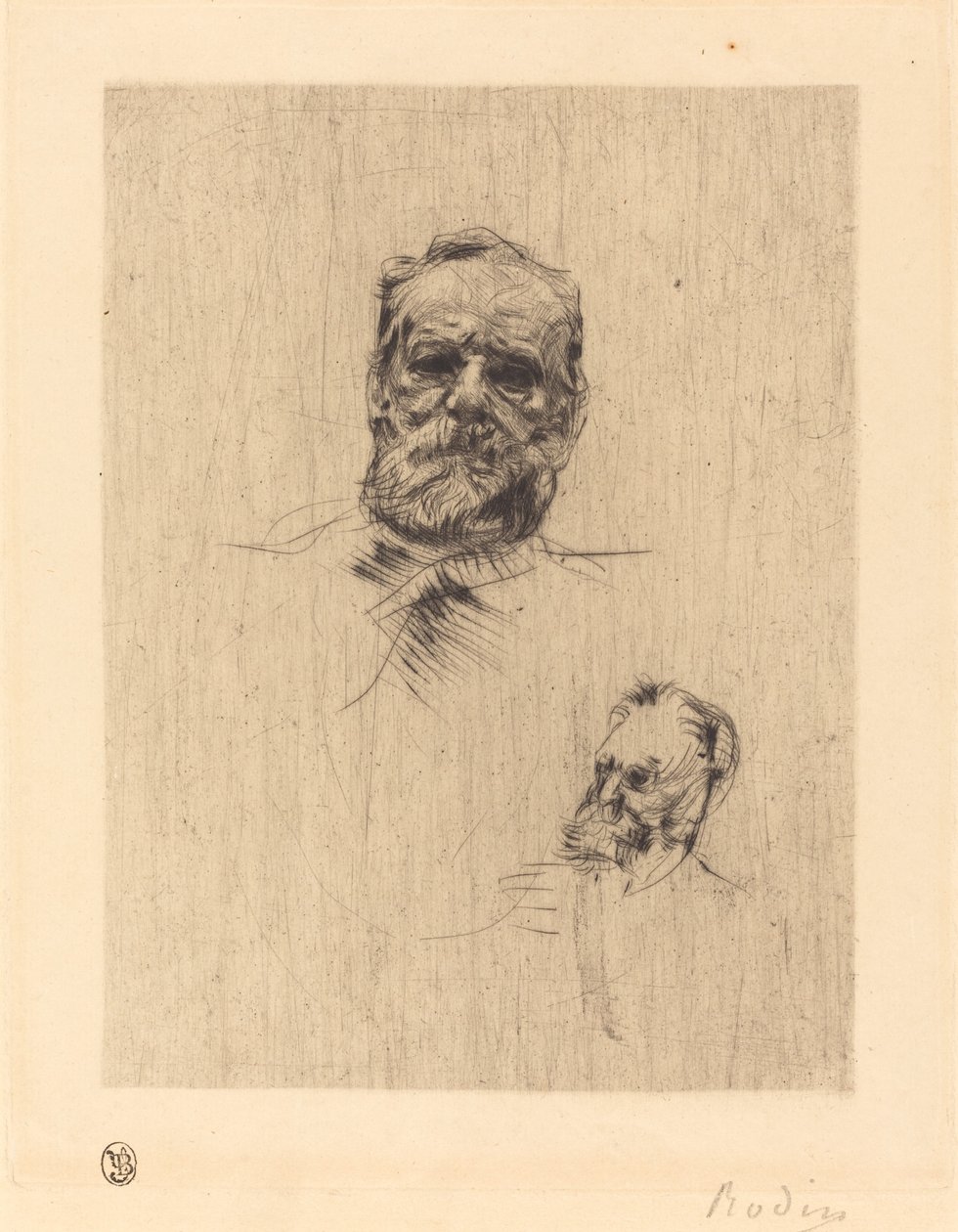 Victor Hugo, von vorne, 1886 von Auguste Rodin