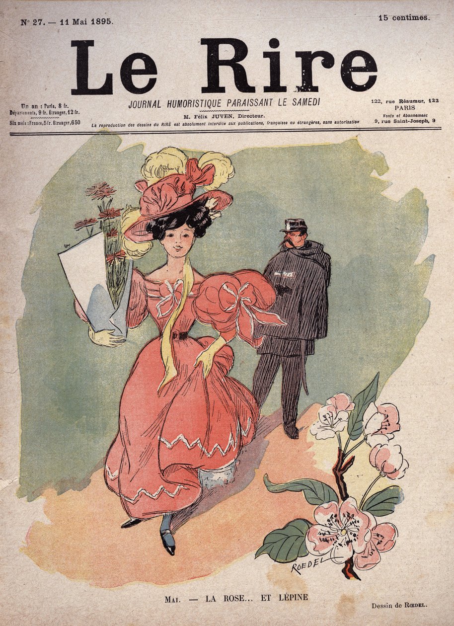 Monat Mai - die Rose und... Lepine (Louis Jean-Baptiste Lepine) von Auguste Roedel