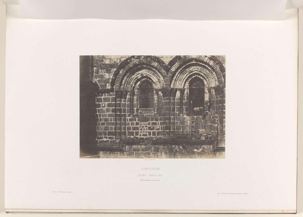 Detail der Fassade der Grabeskirche, Jerusalem von Auguste Salzmann