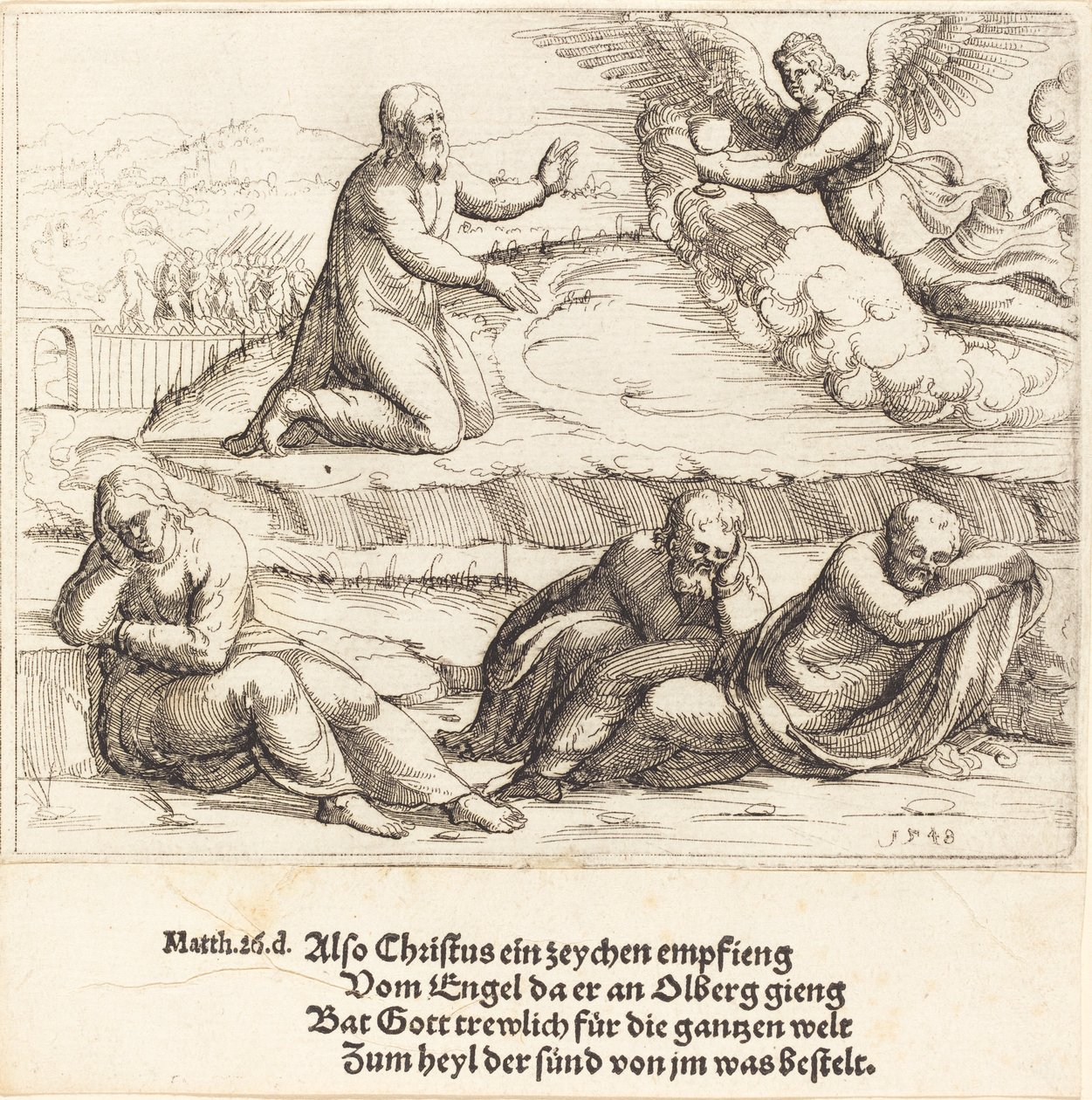 Die Agonie im Garten, 1548 von Augustin Hirschvogel