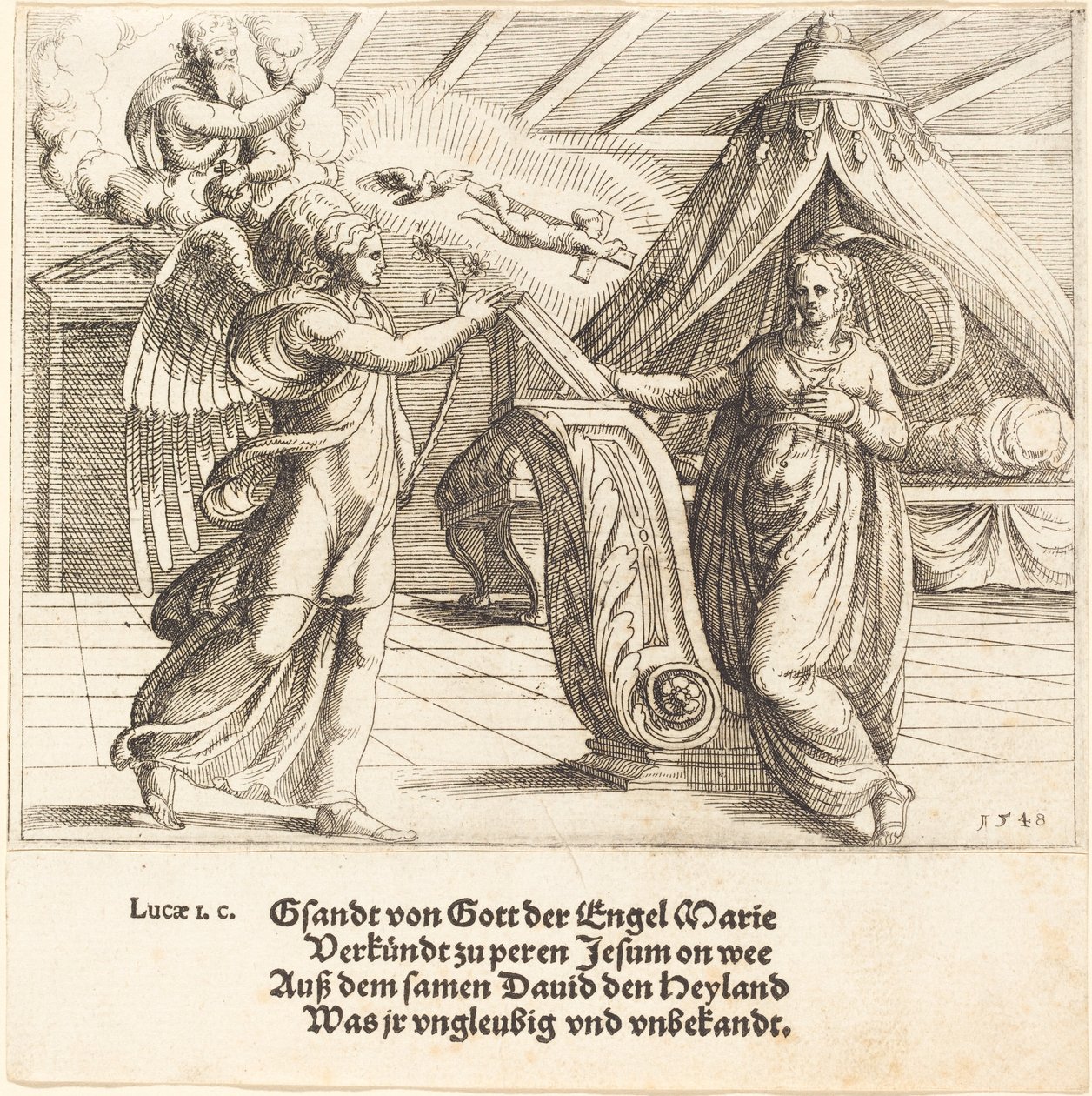 Die Verkündigung, 1548 von Augustin Hirschvogel