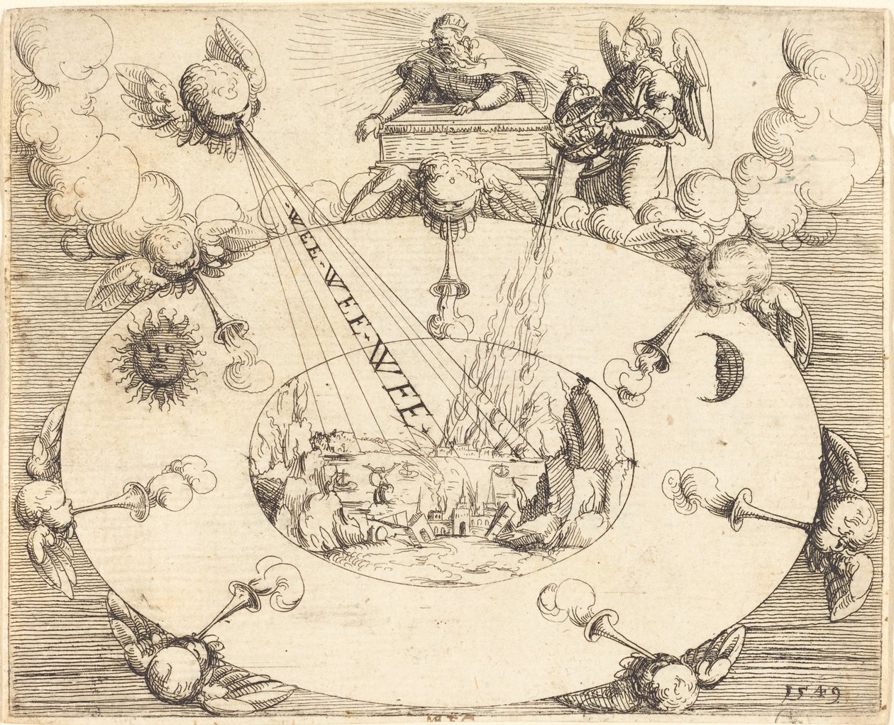 Die Öffnung des siebten Siegels, 1549 von Augustin Hirschvogel