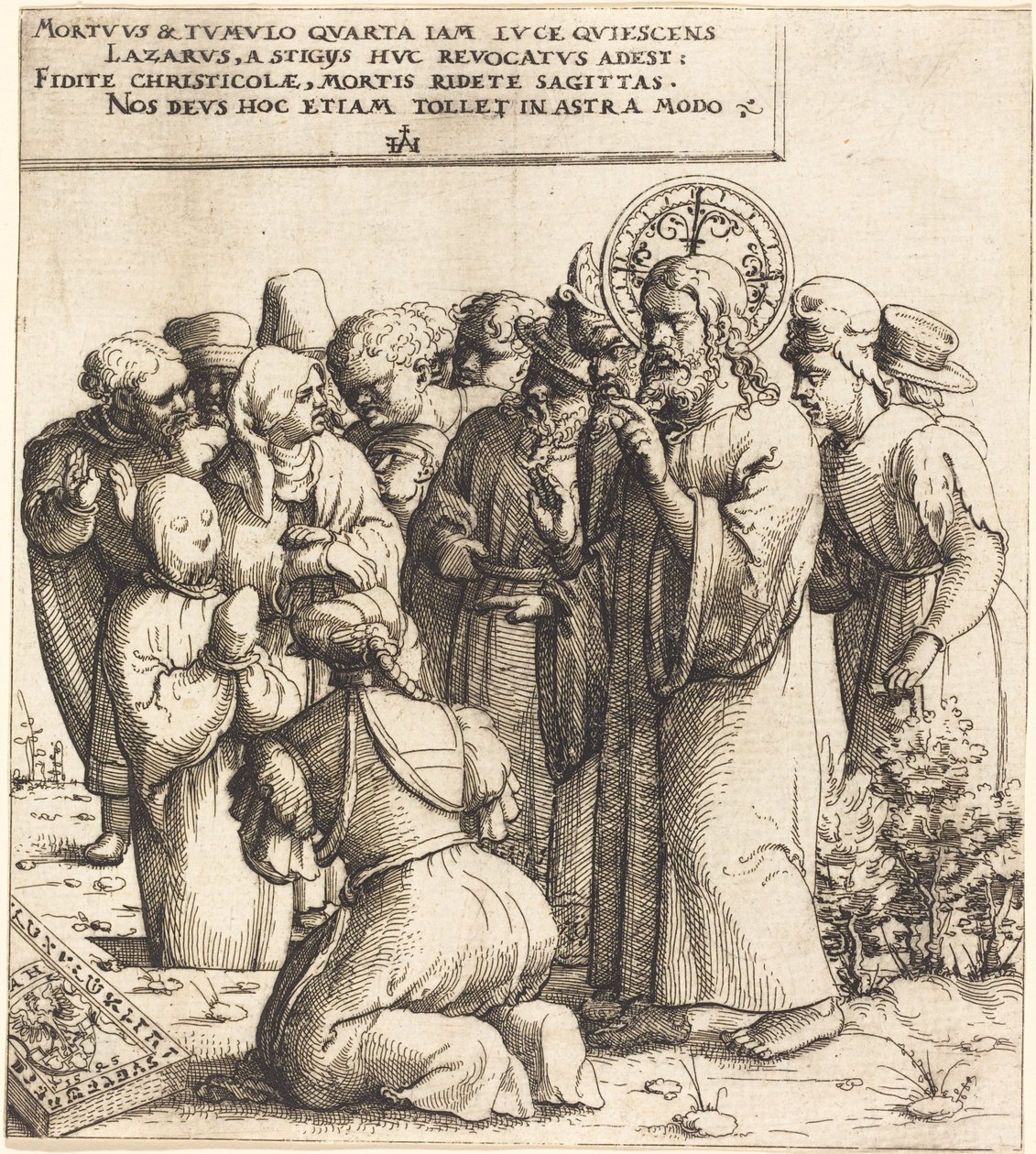 Die Auferweckung des Lazarus, 1545 von Augustin Hirschvogel