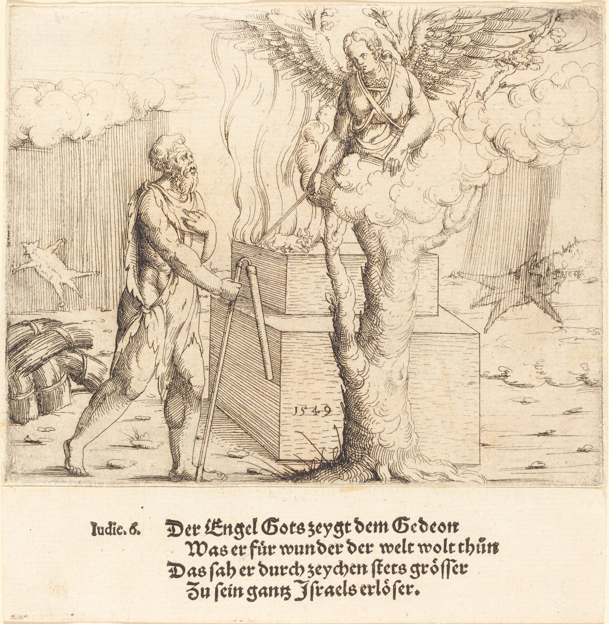 Das Opfer Gideons von Augustin Hirschvogel