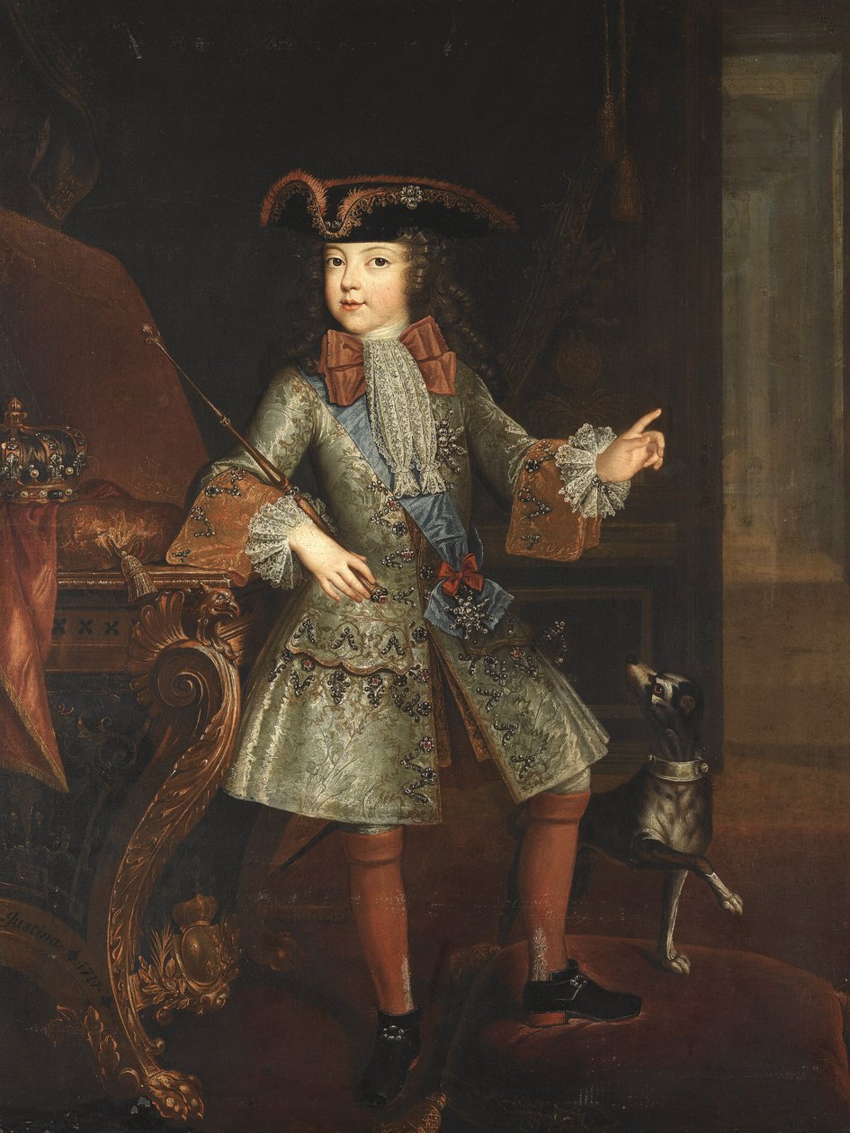 Porträt von König Ludwig XV. als Kind von Augustin Oudart Justinat
