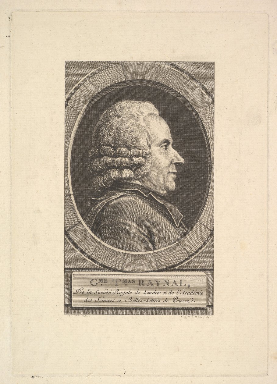 Porträt von Guillaume-Thomas Raynal, 1773 von Augustin de Saint Aubin