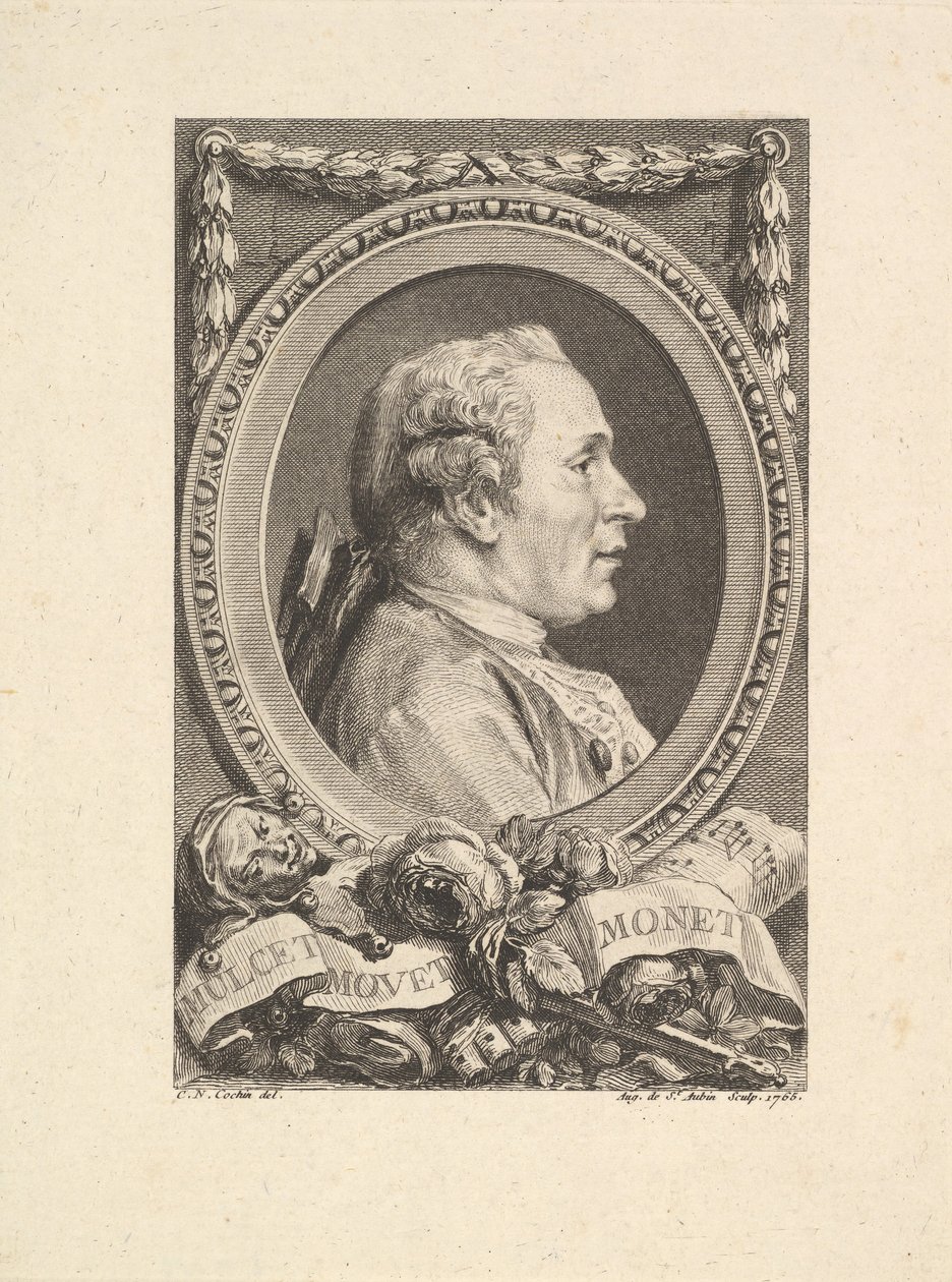 Porträt von Jean Monnet, 1765 von Augustin de Saint Aubin