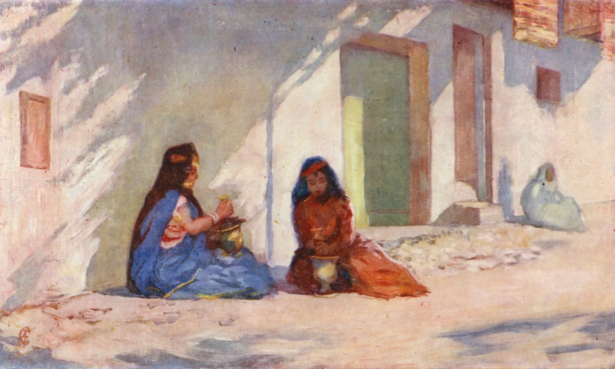 Biskra, Oulid-Nail Frauen beim Henna-Waschen von Augustine Fitzgerald