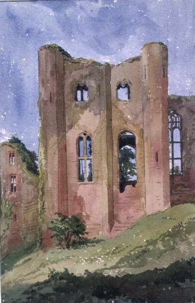Kenilworth Castle, Warwick, Blick vom Turm neben der Großen Halle, 19. Jahrhundert von Augustus Welby Northmore Pugin