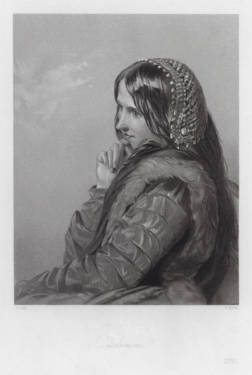 Desdemona, eine Figur in Othello von Augustus (after) Egg