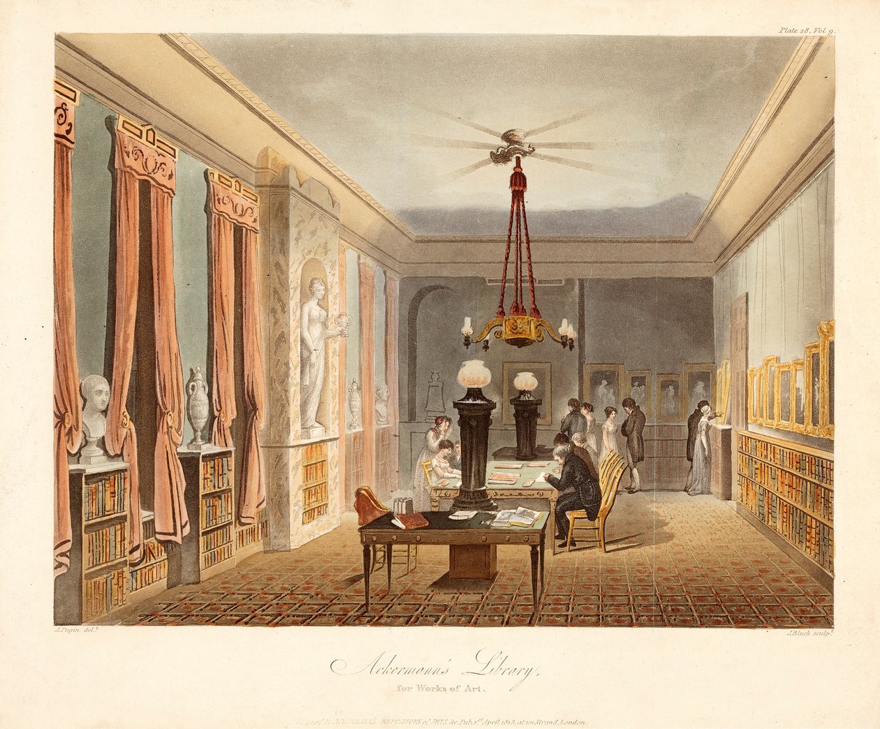Ackermanns Bibliothek für Kunstwerke, veröffentlicht 1815 von Augustus Charles Pugin