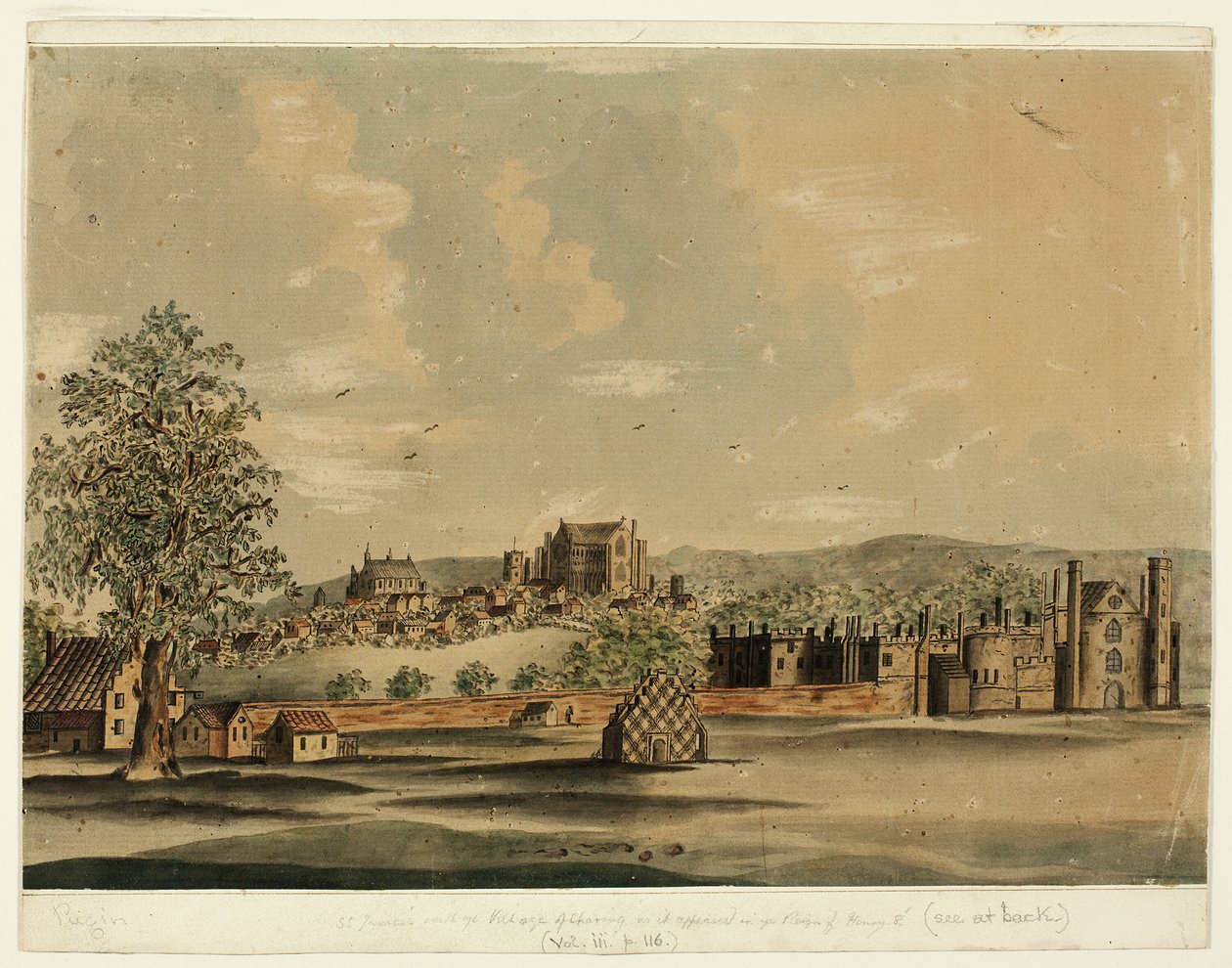 St. James mit dem Dorf Charing, wie es in der Herrschaft von Heinrich VIII erschien von Augustus Charles Pugin