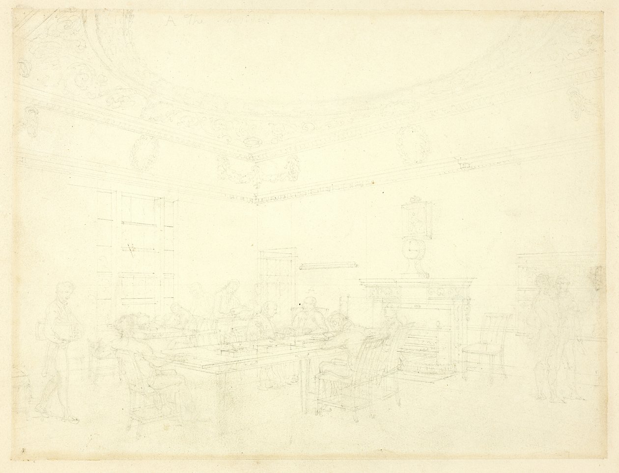 Studie für das Handelsministerium, aus Microcosm of London von Augustus Charles Pugin