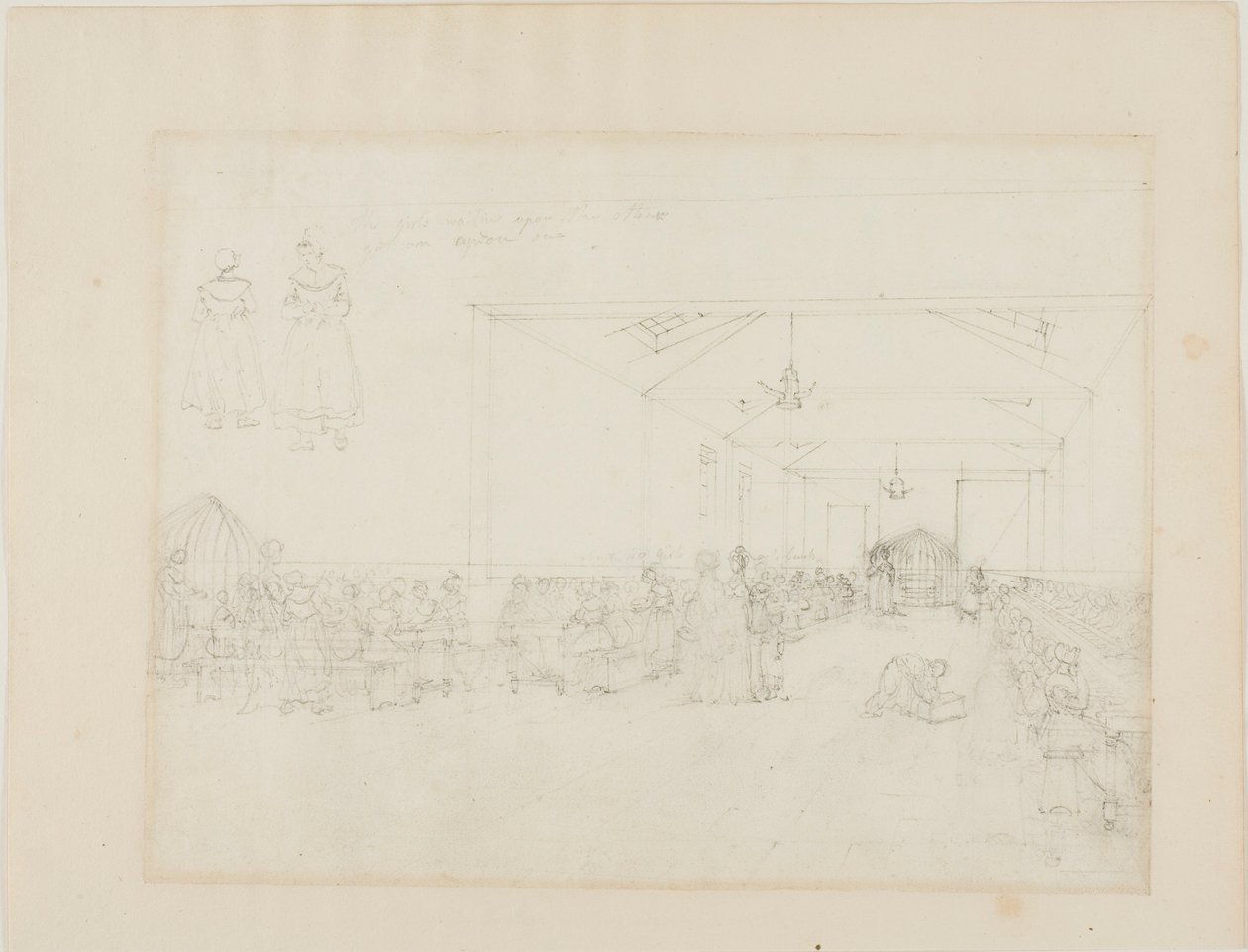 Studie für Speisesaal, Asyl von Augustus Charles Pugin