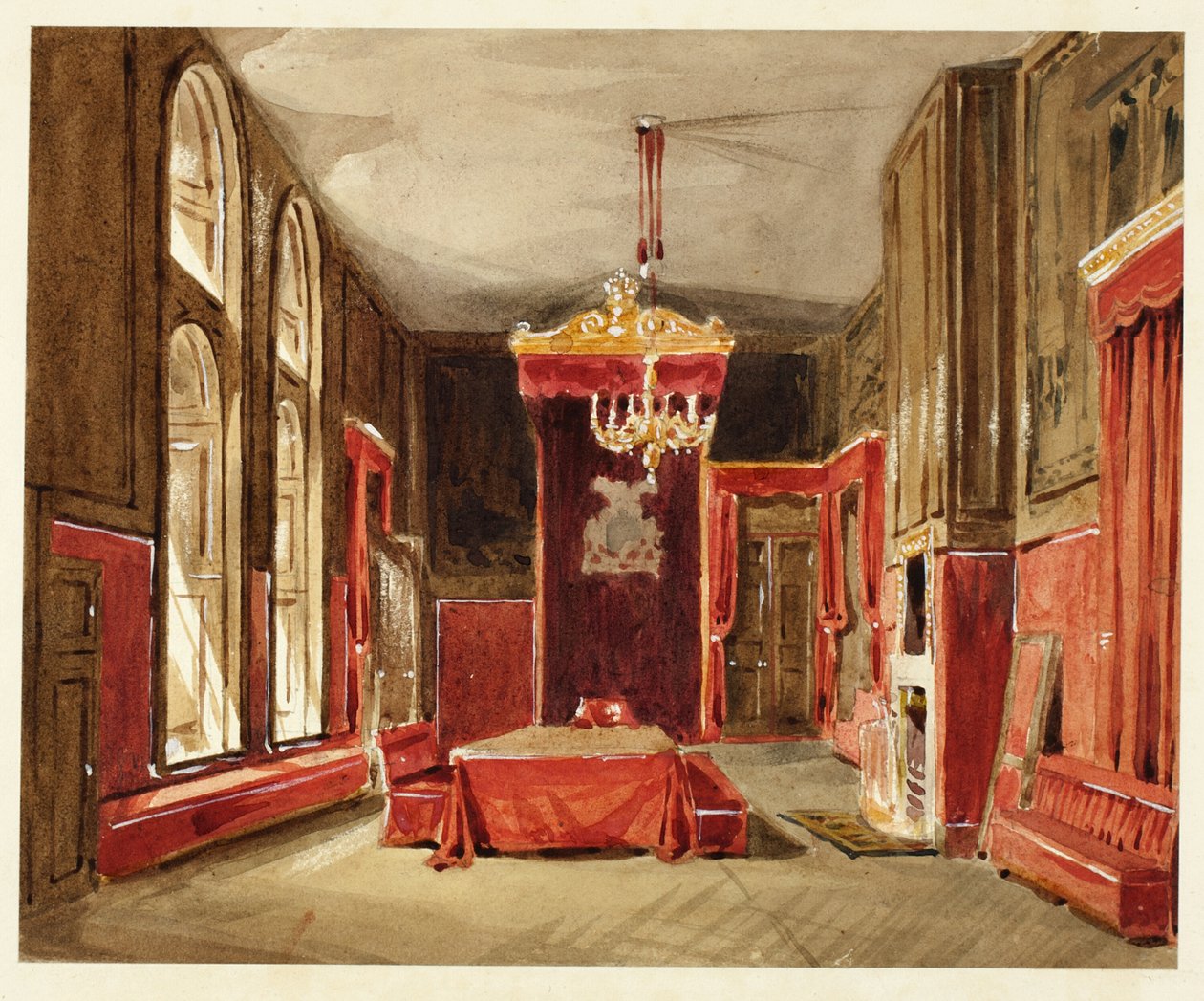 Studie für das Wohnzimmer, St. James, aus Microcosm of London von Augustus Charles Pugin