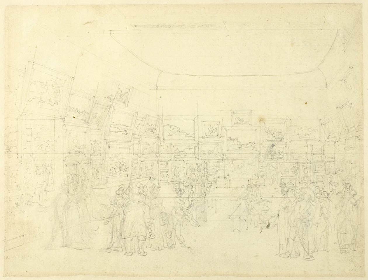 Studie für Ausstellung von Aquarellzeichnungen, Old Bond Street, aus Microcosm of London von Augustus Charles Pugin