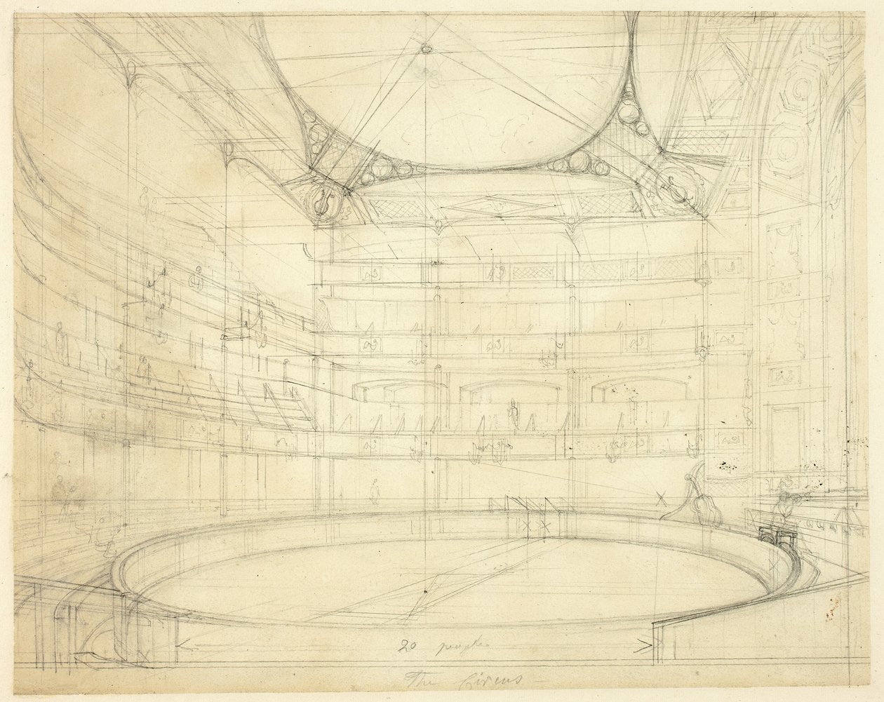 Studie für Royal Circus, aus Microcosm of London von Augustus Charles Pugin