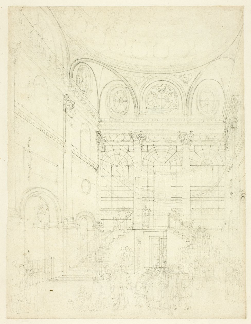 Studie für Session House, Clerkenwell, aus Microcosm of London von Augustus Charles Pugin