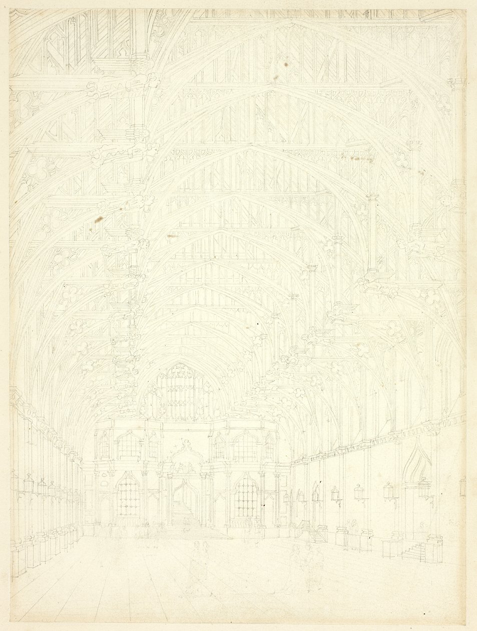 Studie für die Westminster Hall, aus Microcosm of London von Augustus Charles Pugin
