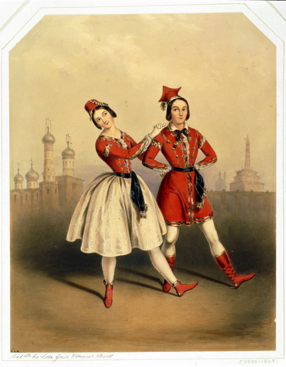 Carlotta Grisi und Jules Perrot - La Polka von Augustus Jules Bouvier