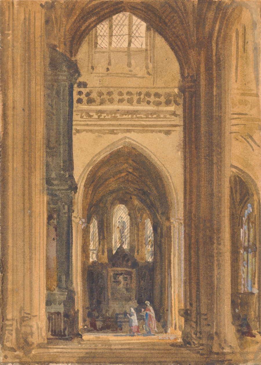 Innenraum einer gotischen Kirche von Augustus Welby Northmore Pugin