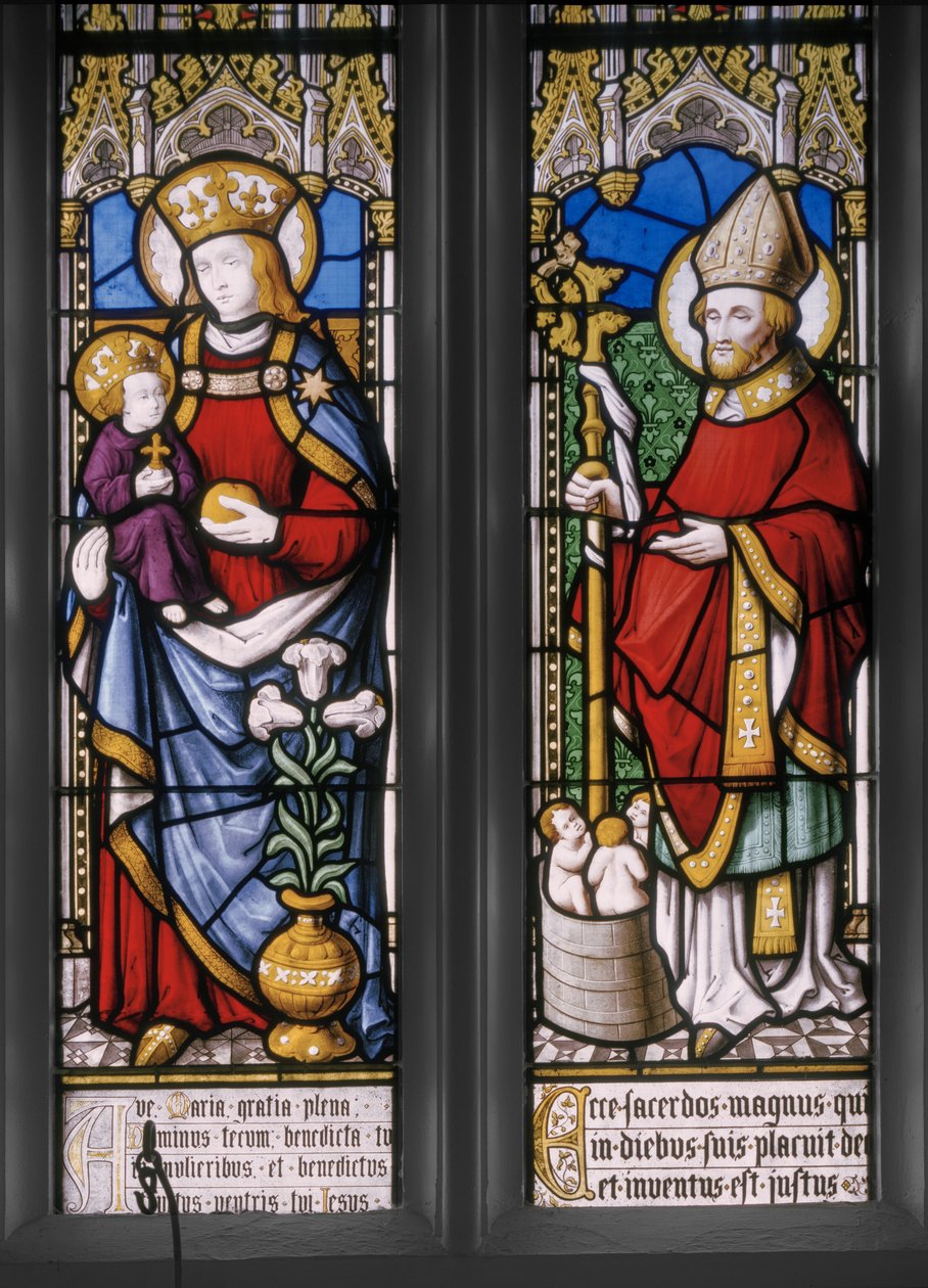 Jungfrau und Kind mit St. Nikolaus (Detail) von Augustus Welby Northmore Pugin