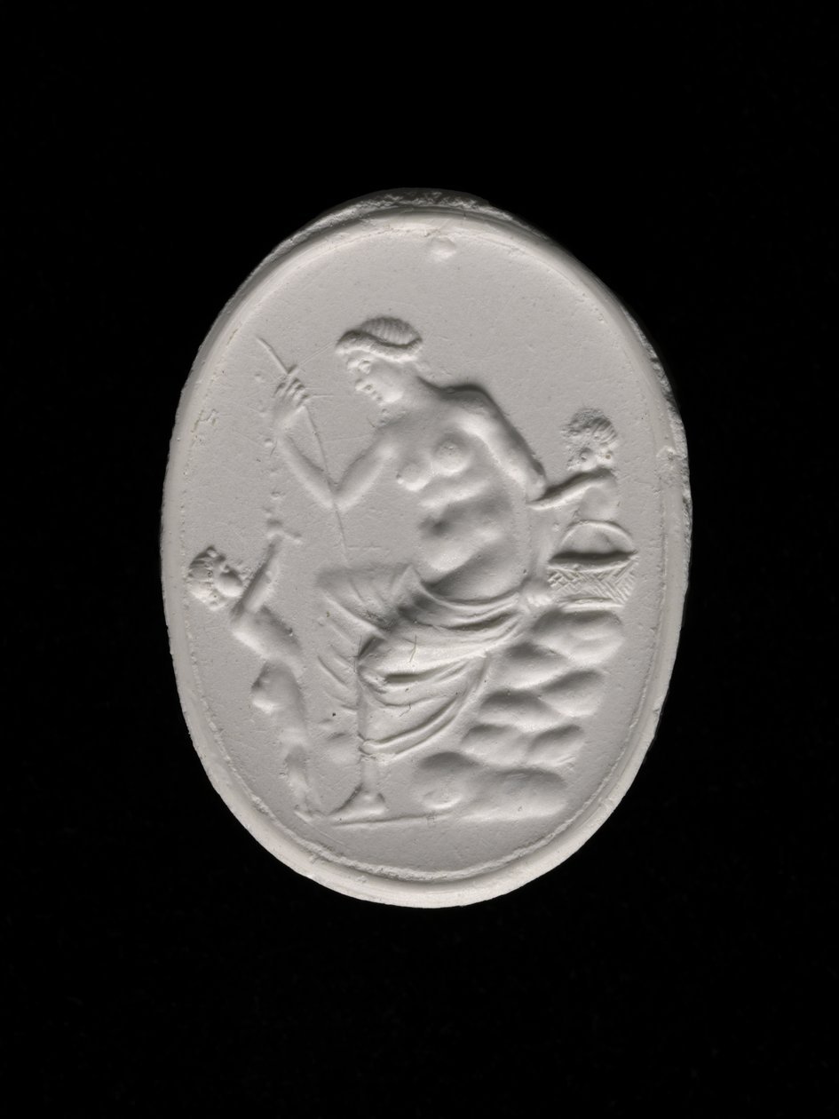 Eindruck eines Ringsteins, der Aphrodite darstellt, ca. 100-70 v. Chr. (Gips) von Aulos Aulos