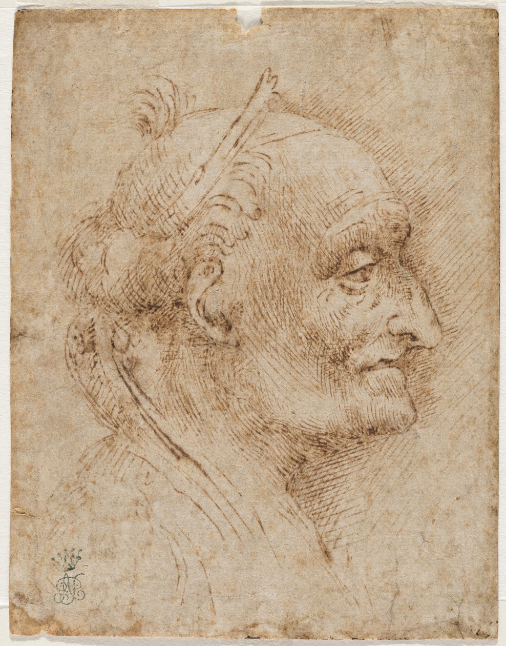 Alter Gewölbekopf rechts, 16. Jahrhundert von Aurelio Luini