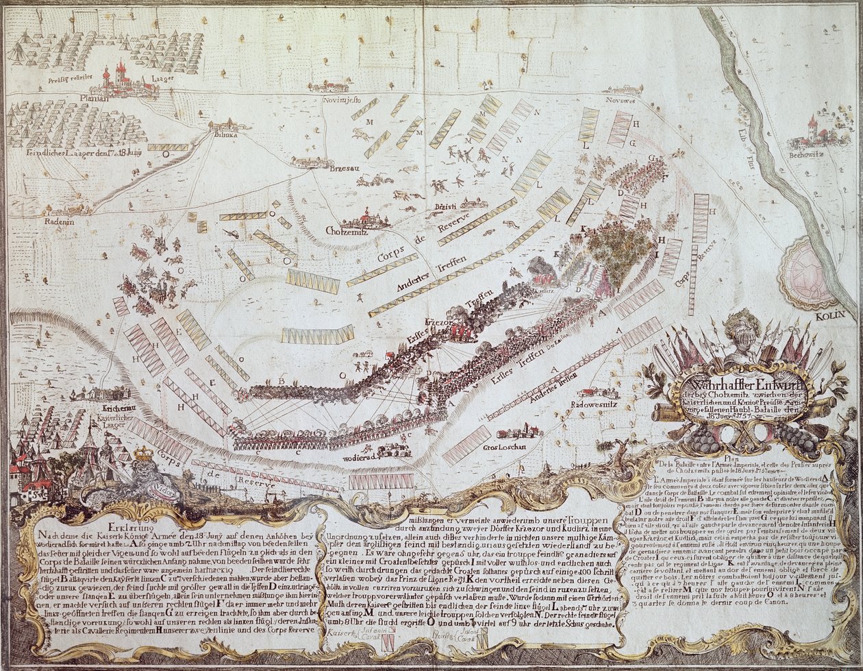 Schlacht bei Kolin in Böhmen, 18. August 1757 von Austrian School