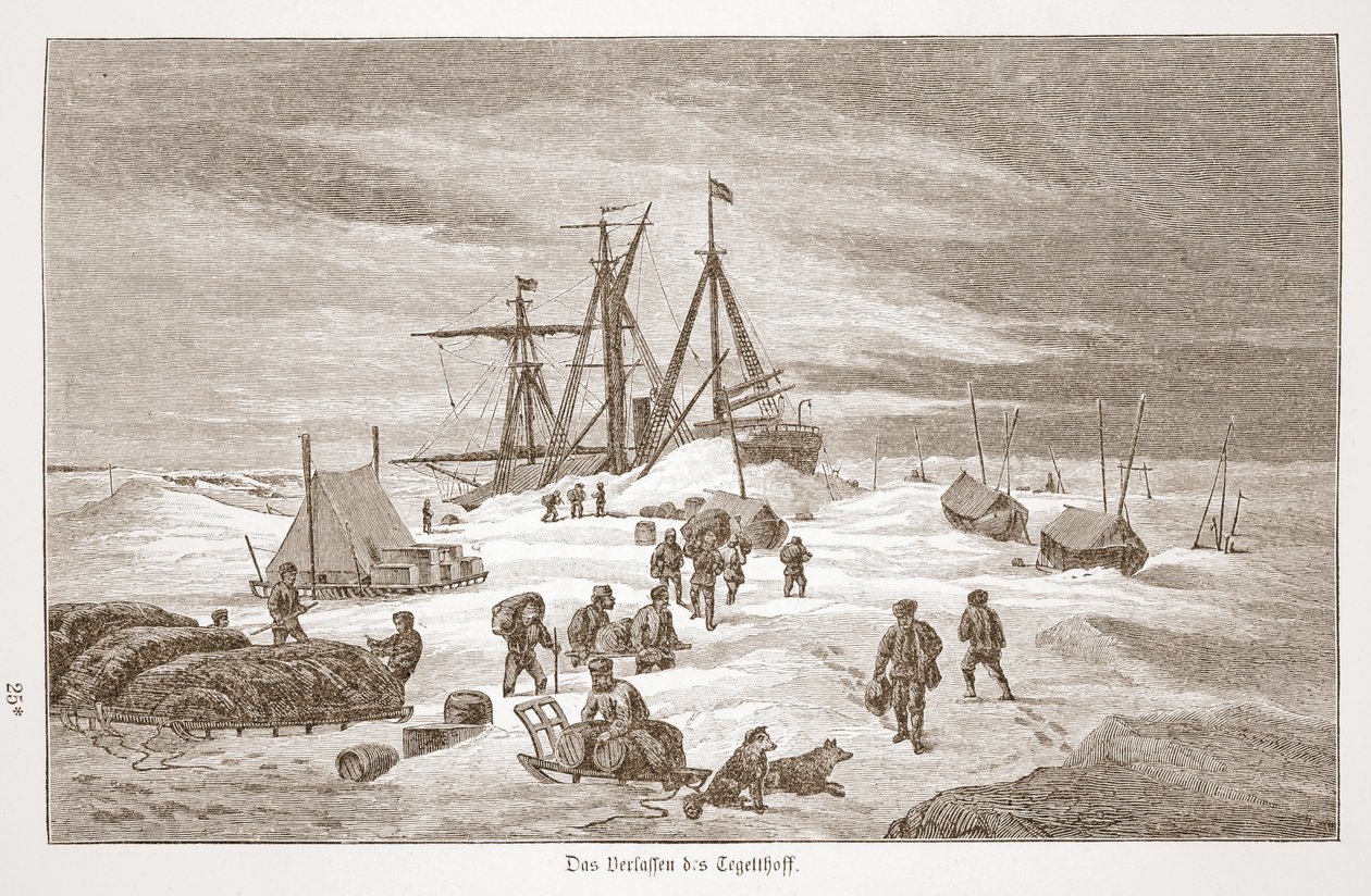 Verlassen der Tegetthoff, 1876 von Austrian School
