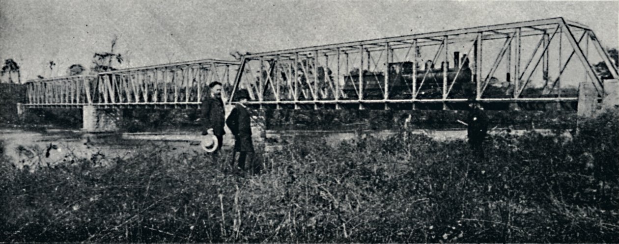 Ponte da E. F. Mogyana über den Rio Pardo, 1895 von Axel Frick