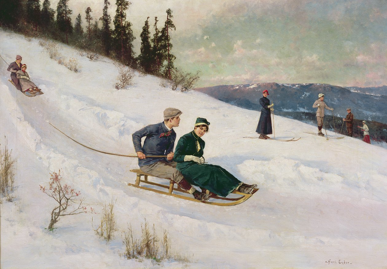 Schlittenfahren und Skifahren von Axel Hjalmar Ender