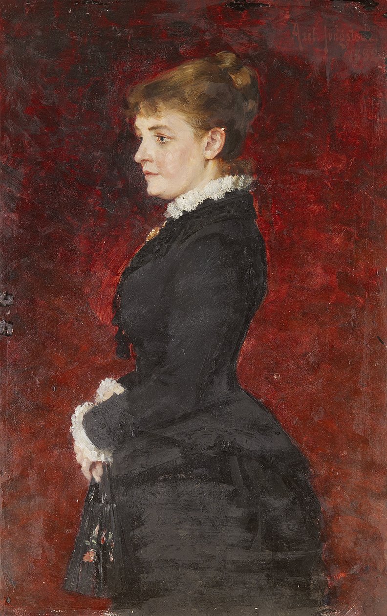 Porträt - Dame im schwarzen Kleid von Axel Jungstedt