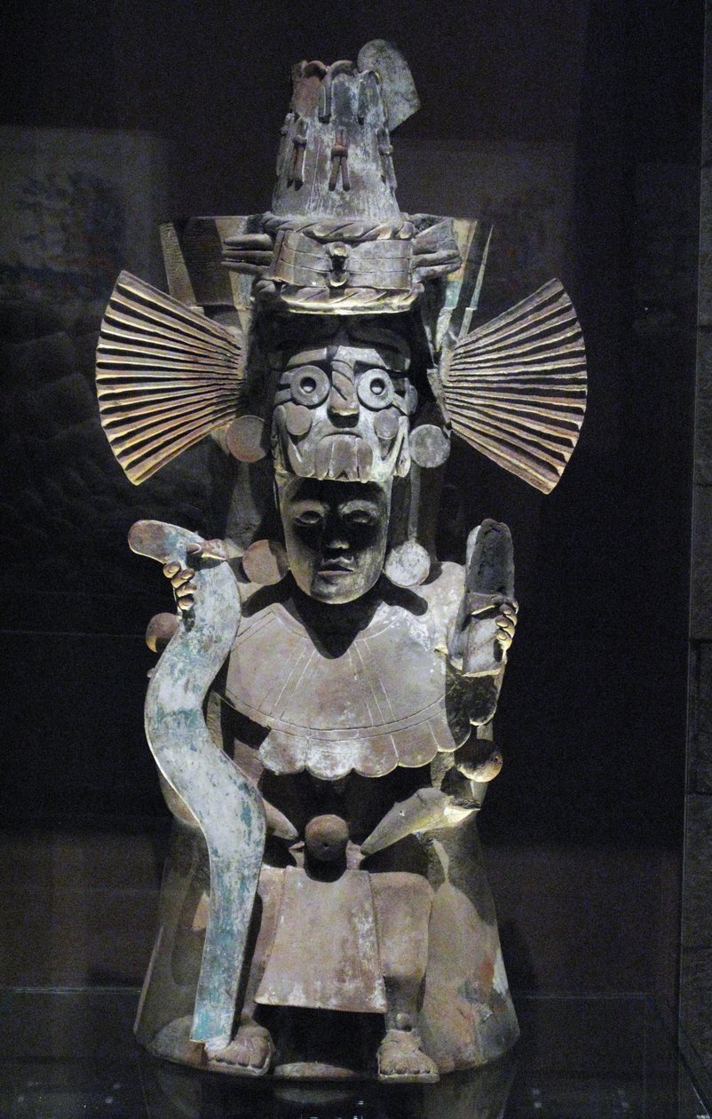 Weihrauchbrenner in Form des Gottes Tlaloc, Tlahuac, Spätpostklassische Periode, ca. 1500 von Aztec