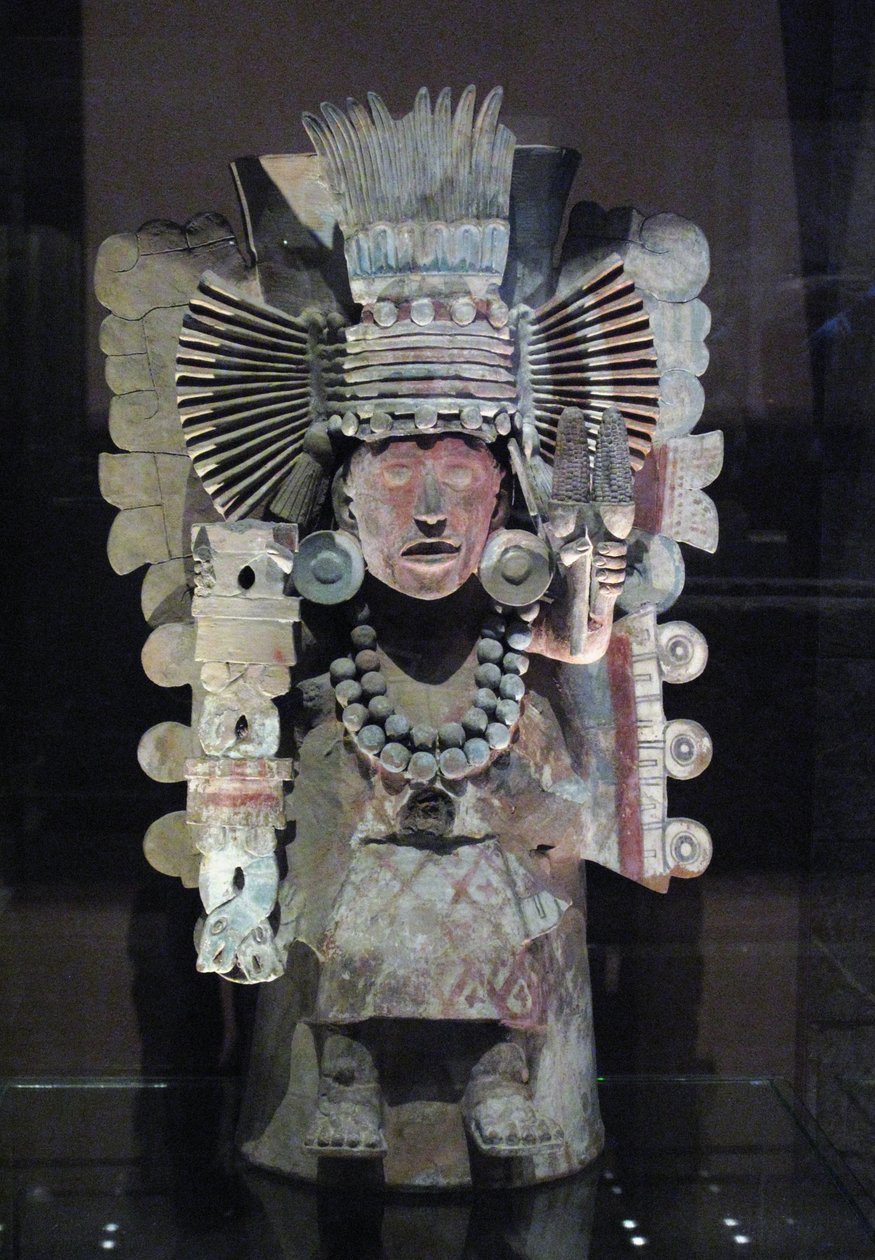 Weihrauchbrenner in Form der Maisgöttin Xilonen, Tlahuac, Spätpostklassische Periode, um 1500 von Aztec