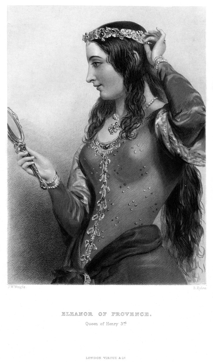 Eleonore von der Provence, um 1223-1291, Königin von König Heinrich III., 19. Jahrhundert von B. Eyles