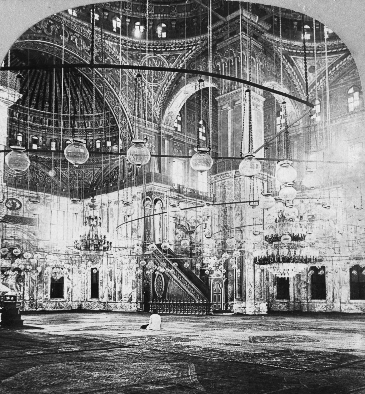Innenraum, Moschee von Muhammad Ali, Kairo, Ägypten, 1899 von B. L. Singley