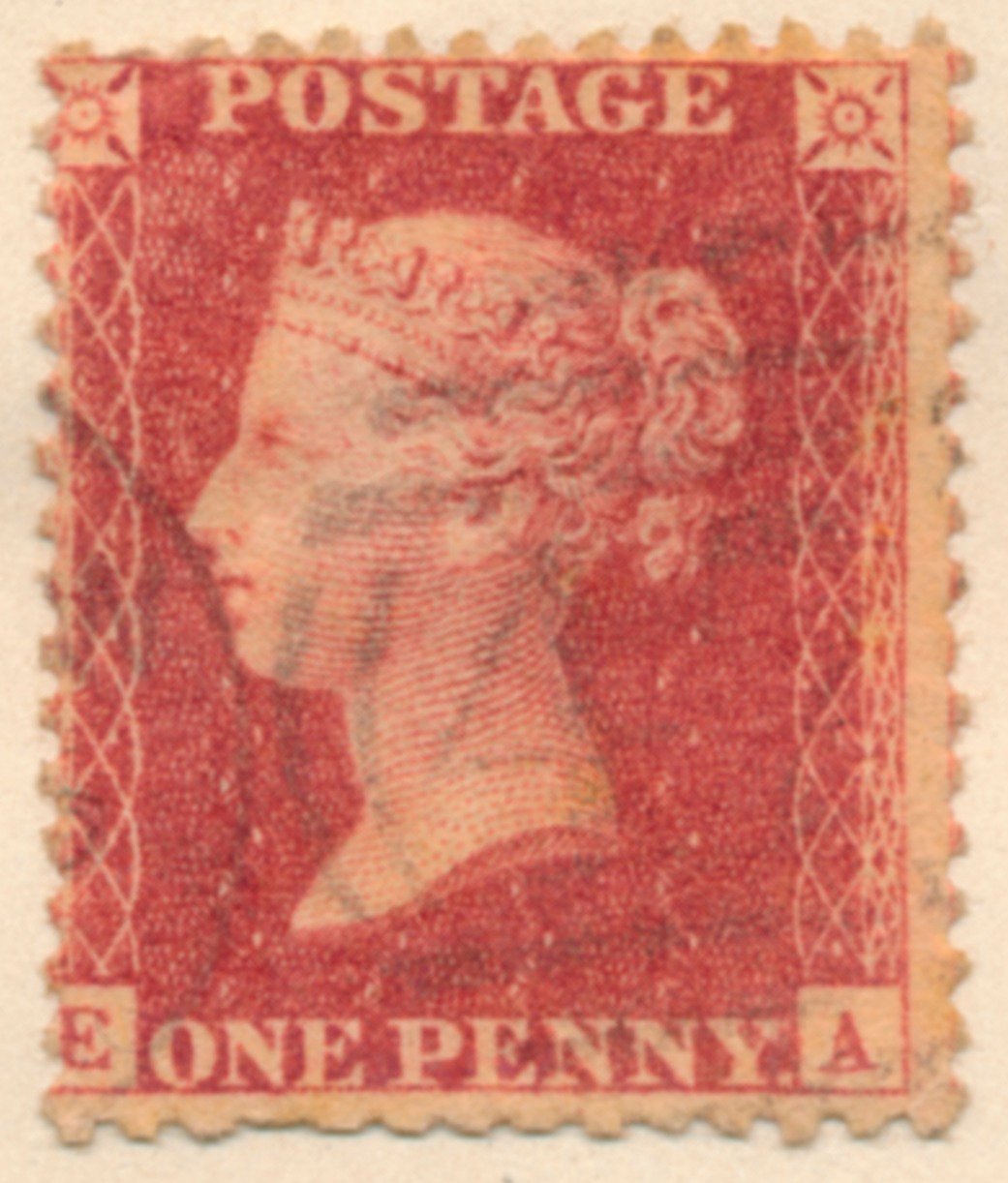 Die Penny Red Briefmarke, 1841 von Bacon and Co Perkins