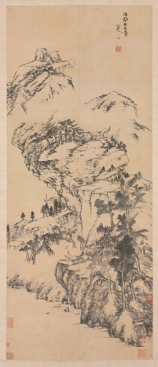 Landschaft nach Guo Zhongshu von Bada Shanren