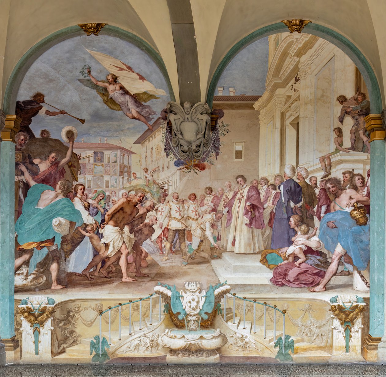Cosimo II empfängt die Gewinner des Bona-Festes von Baldassare (1611-89) Franceschini