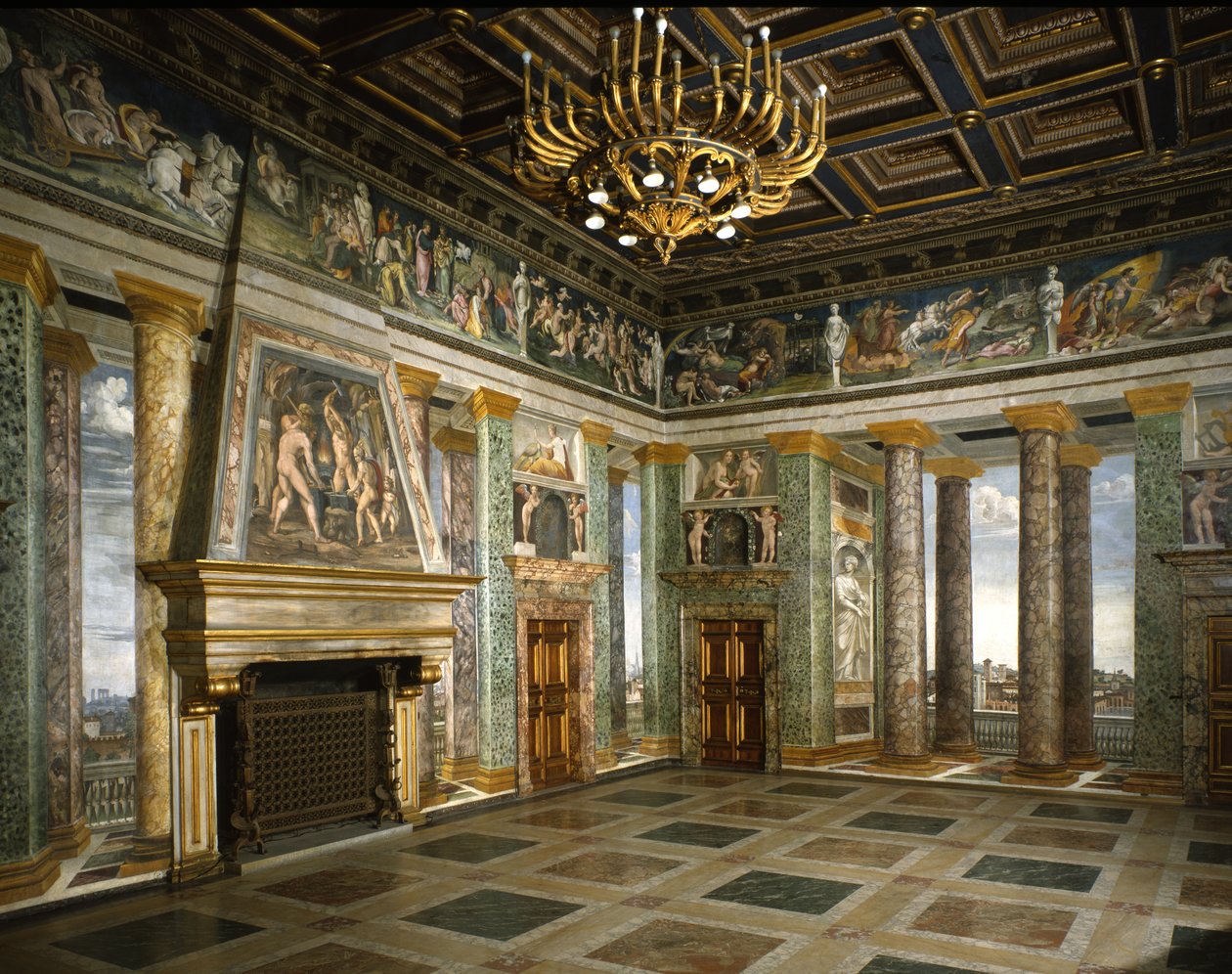 Halle der Perspektiven (Fresko) von Baldassarre Peruzzi