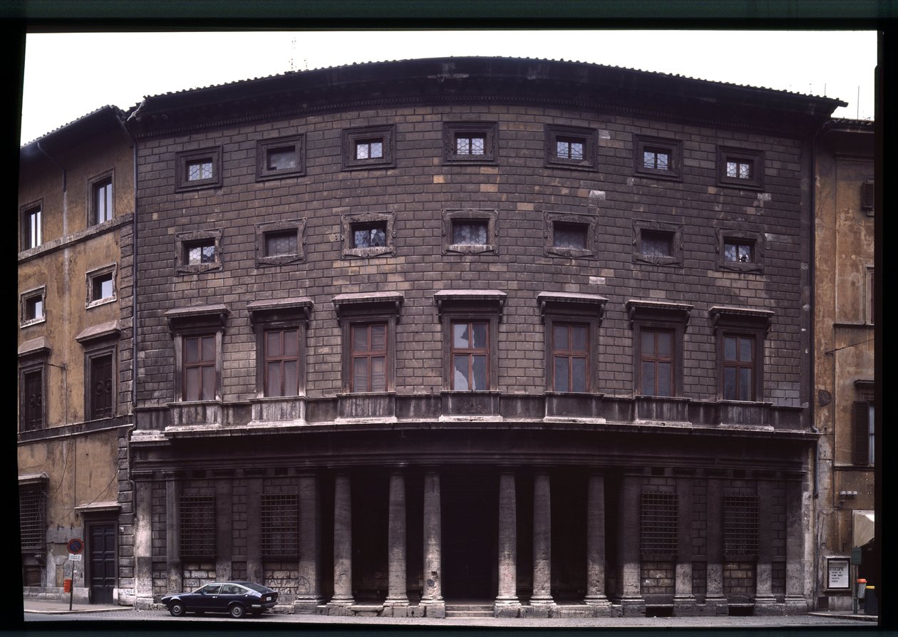 Ansicht des Renaissancepalastes Massimo alle Colonne von Baldassarre Peruzzi