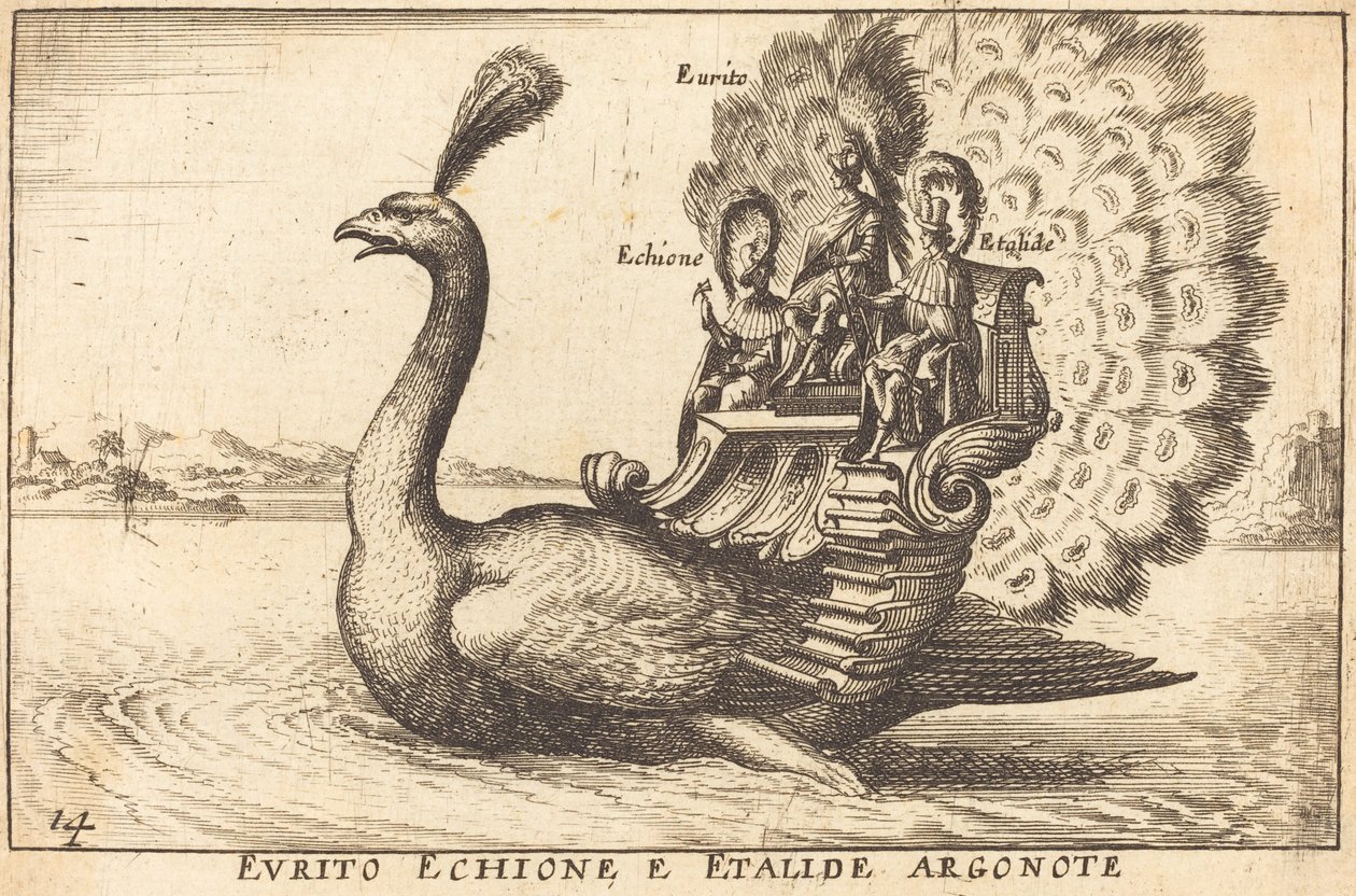 Evrito Echione und Etalide Argonote von Balthasar Moncornet after Remigio Cantagallina