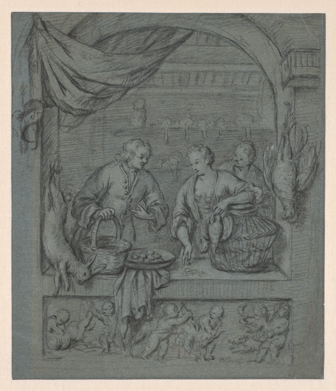 Der Vogelverkäufer von Balthasar van der Ast